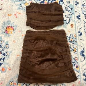 Do+Be tule corset top with matching skirt